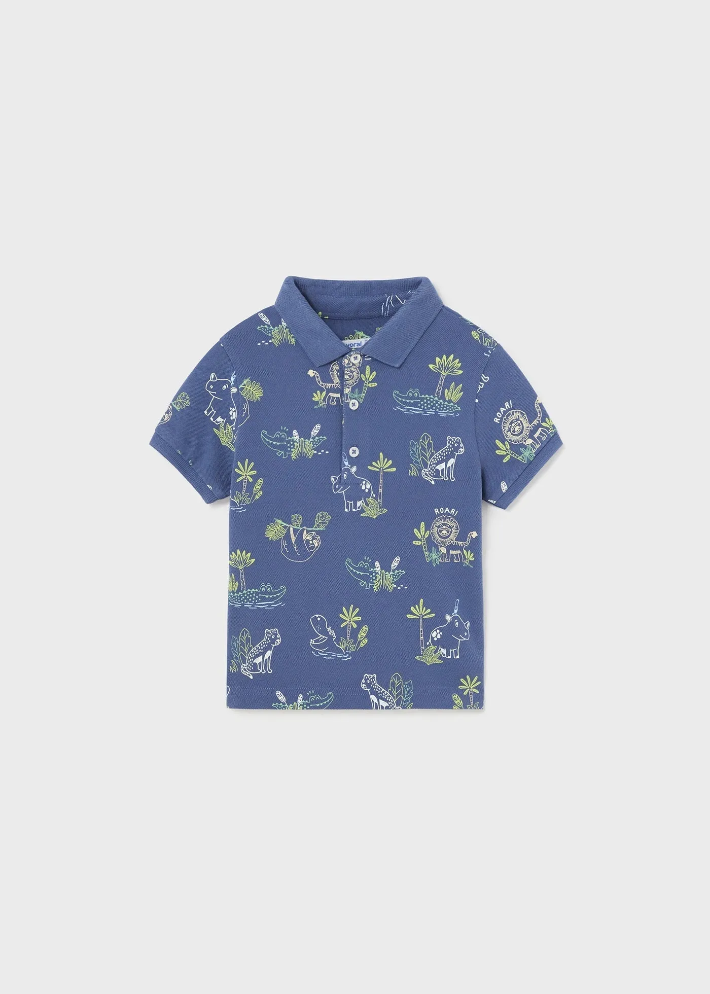 1107 - S/s polo for baby boy - Indigo