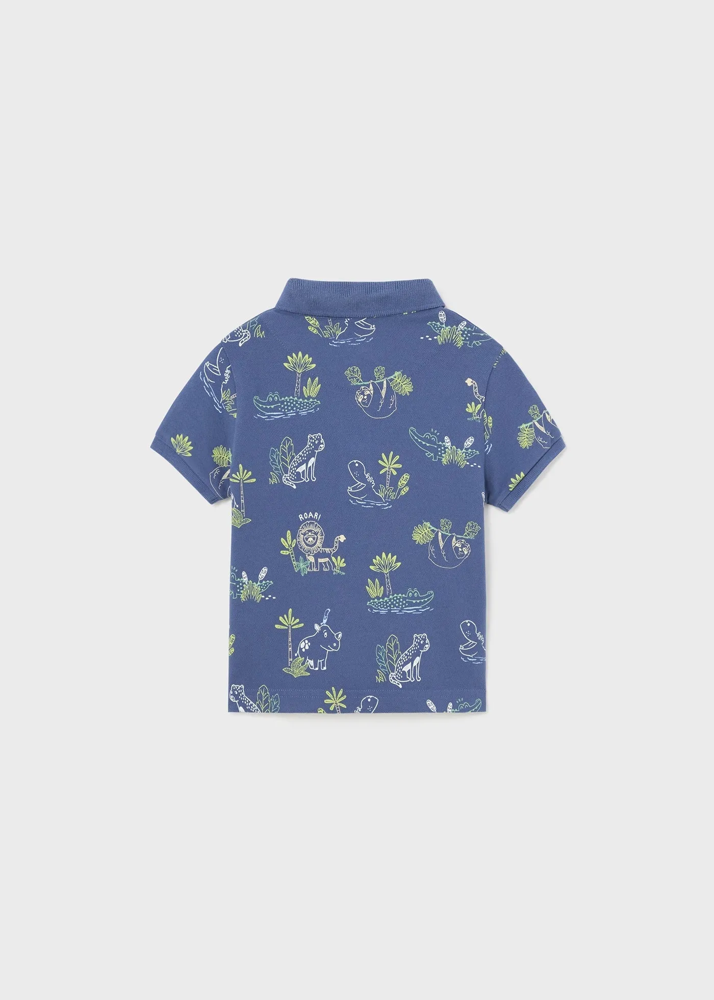 1107 - S/s polo for baby boy - Indigo