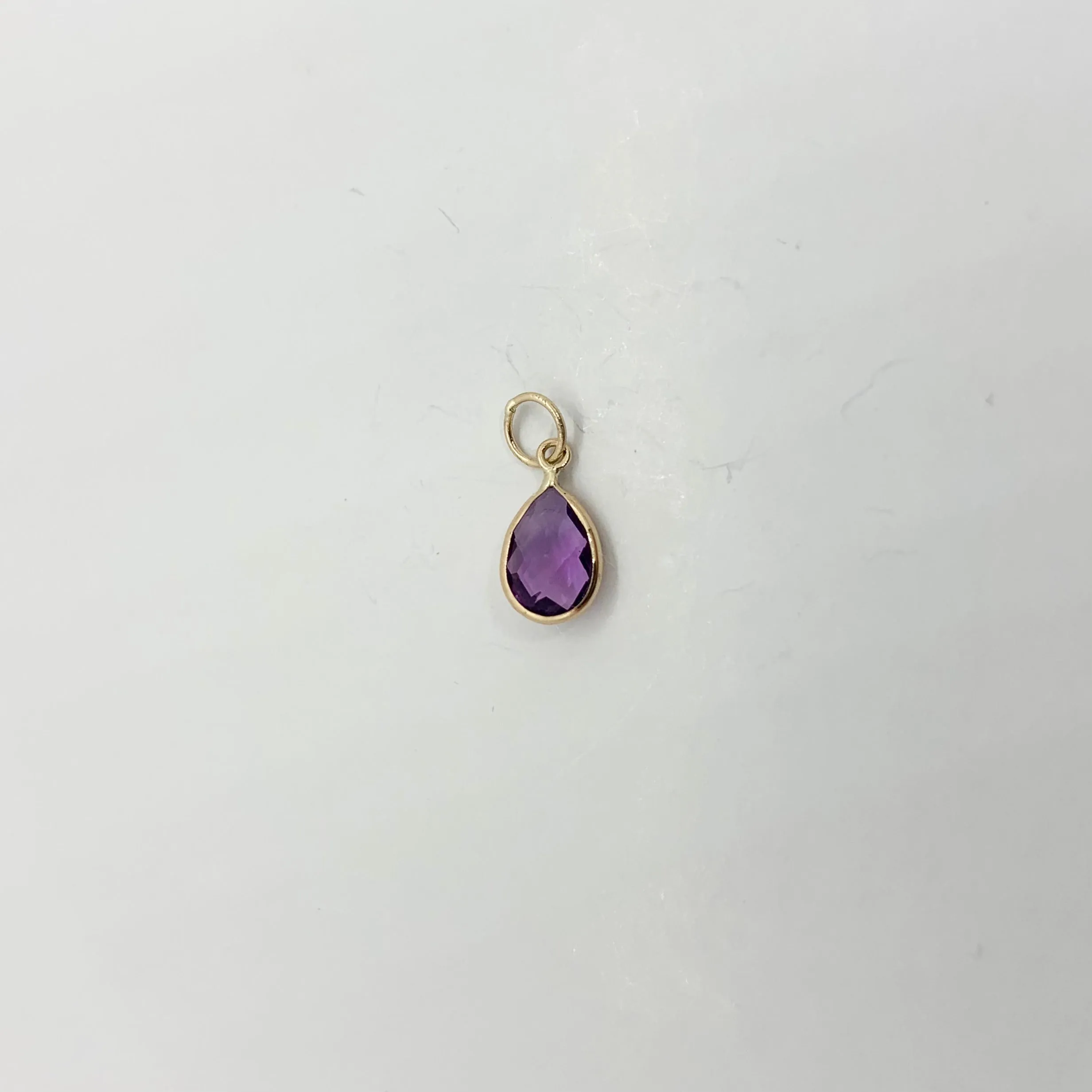 14k Gold Pear Birthstones Pendants