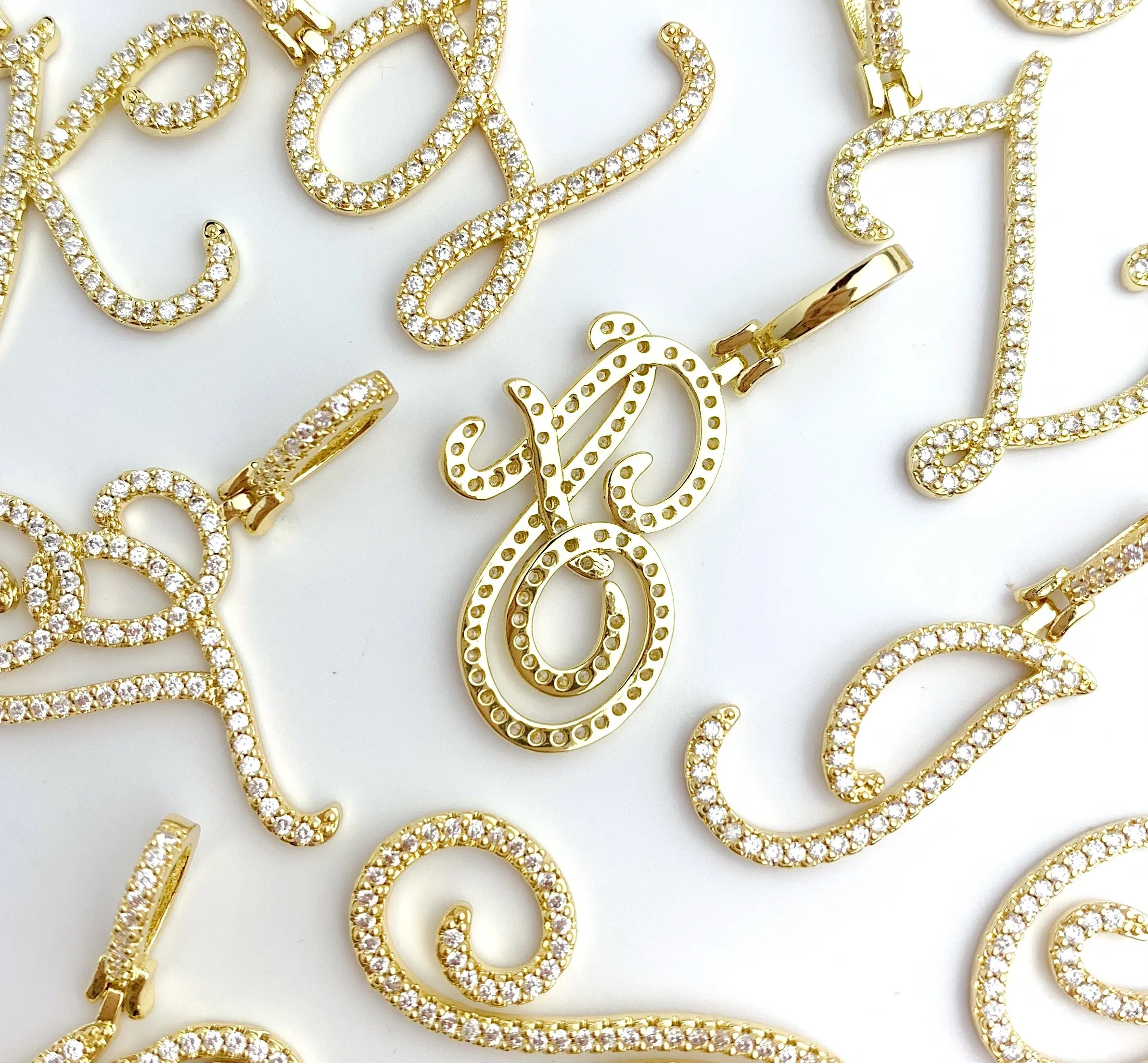 14k Gold Plated Initial Pendants