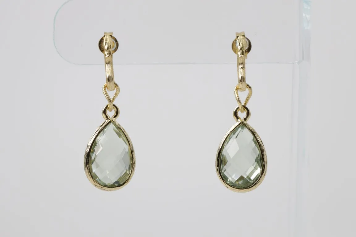 18k Yellow Gold 13.20tcw Tourmaline Earrings (6.40g.)