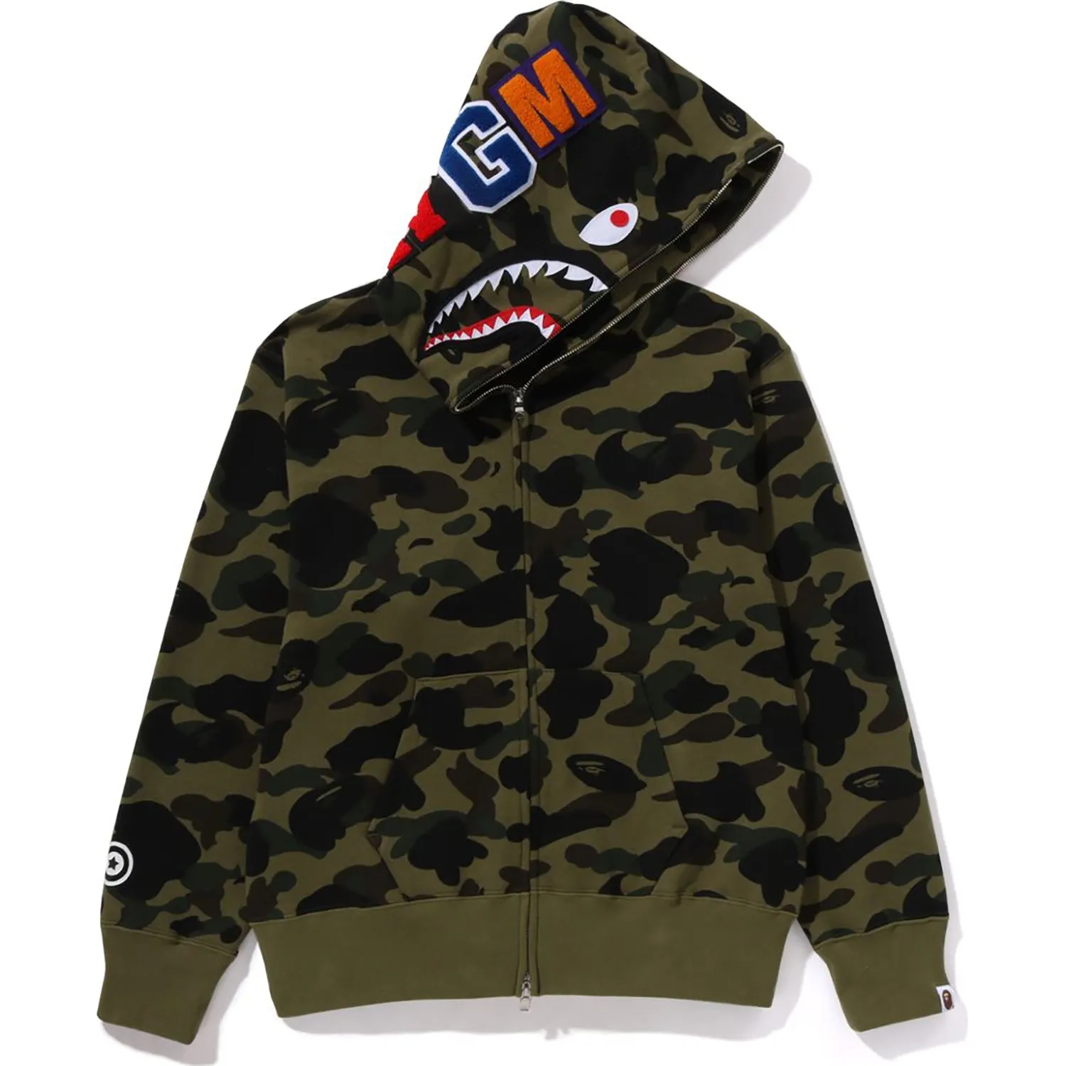 1ST CAMO SHARK FULL ZIP HOODIE WIDE FIT LADIES