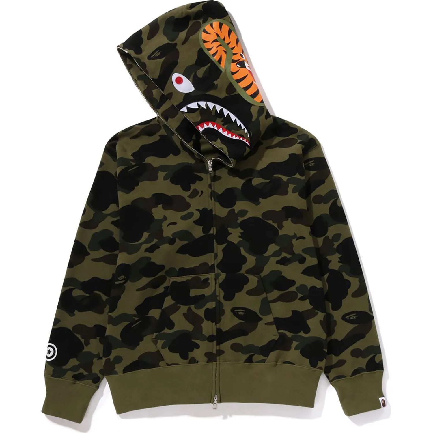 1ST CAMO SHARK FULL ZIP HOODIE WIDE FIT LADIES