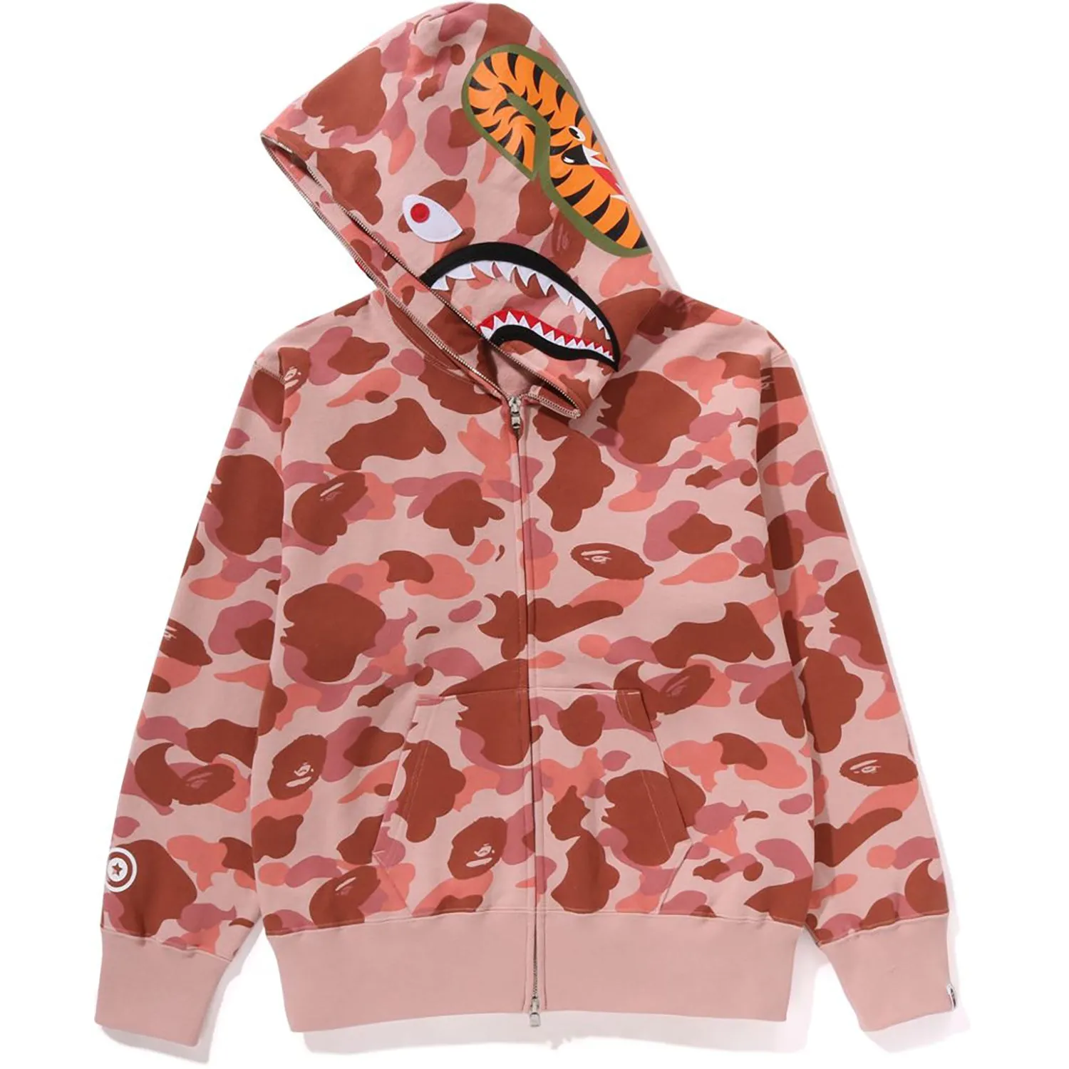 1ST CAMO SHARK FULL ZIP HOODIE WIDE FIT LADIES