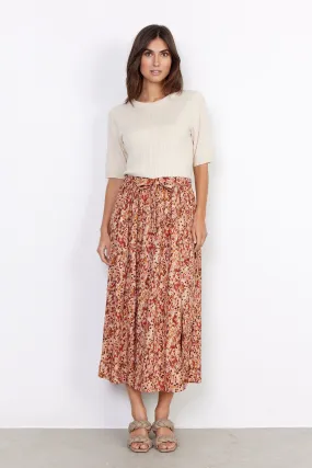 40248- Rust Print Skirt - Soya Concept