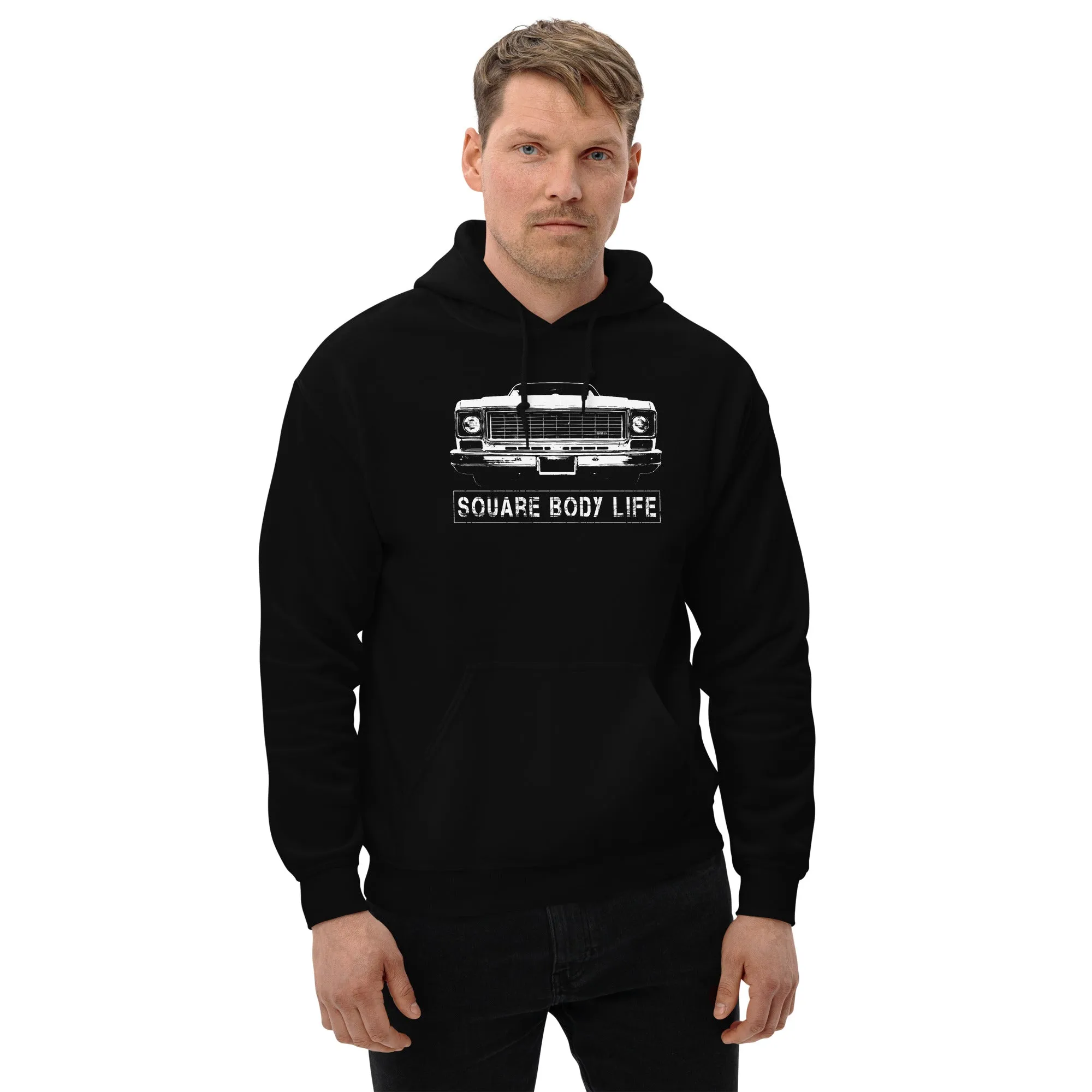 73-75 Square Body Hoodie Sweatshirt Based on 70s Truck Front End