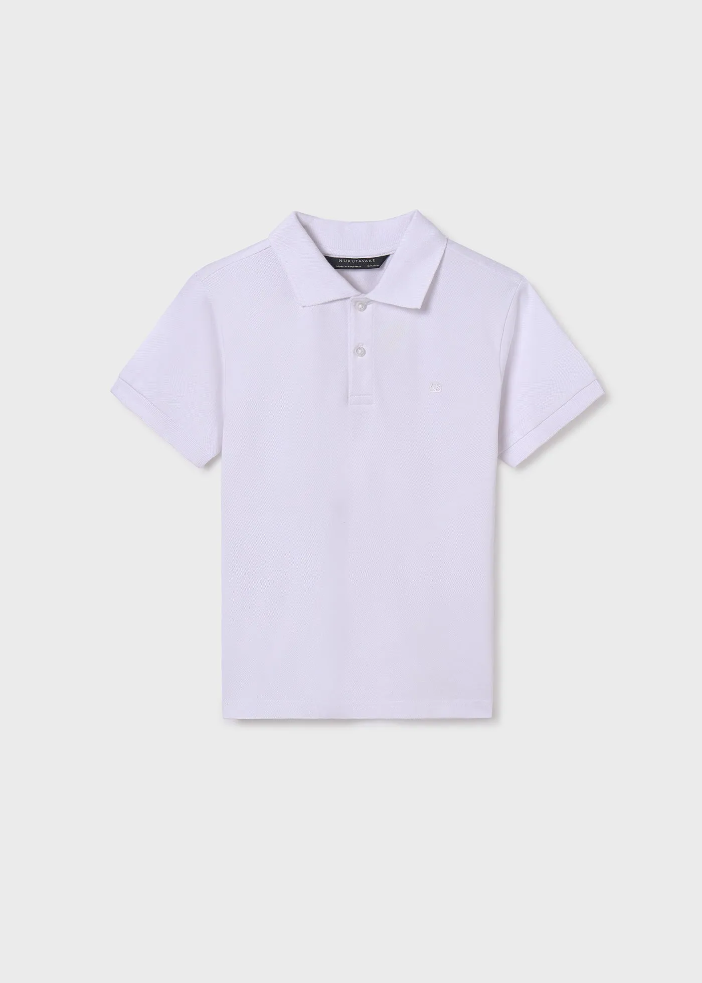 890 - Basic s/s polo for teen boy - White