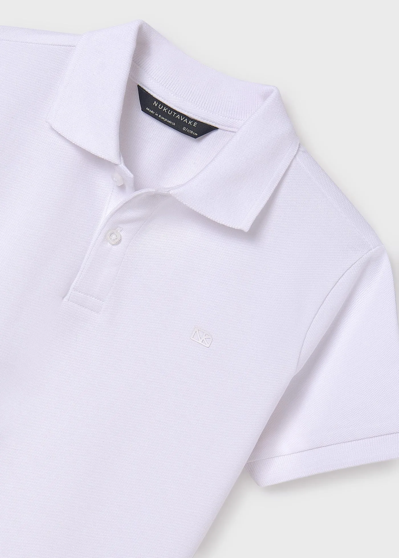 890 - Basic s/s polo for teen boy - White