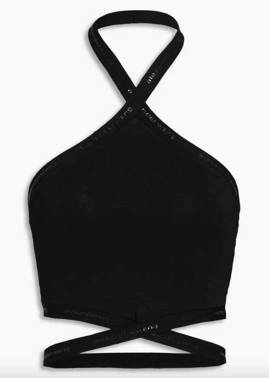 Alexander Wang  |Casual Style Halter Neck Street Style Plain Logo