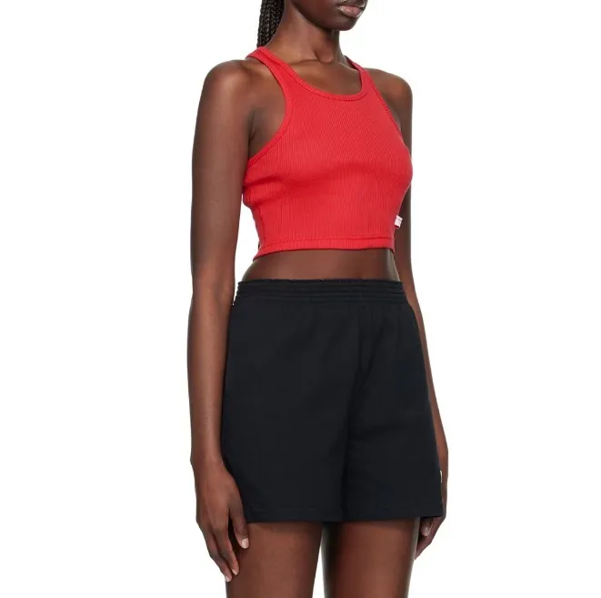 Alexander Wang  |Rib Street Style U-Neck Plain Cotton Cropped Tops