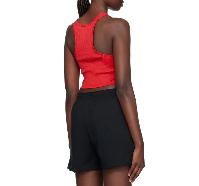 Alexander Wang  |Rib Street Style U-Neck Plain Cotton Cropped Tops