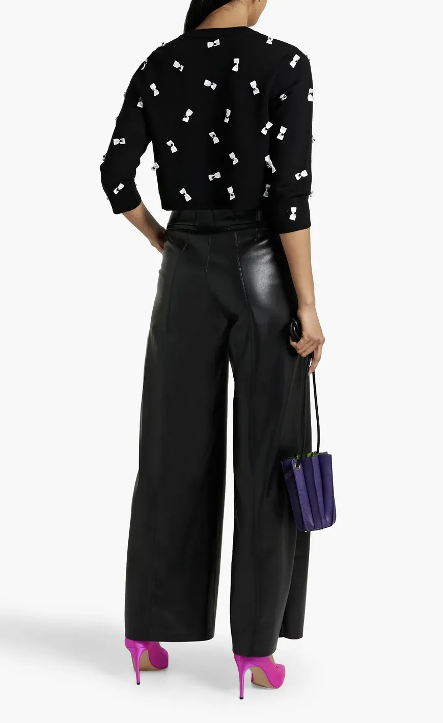 Alice+Olivia  |Casual Style Wool Cropped Plain Office Style Elegant Style