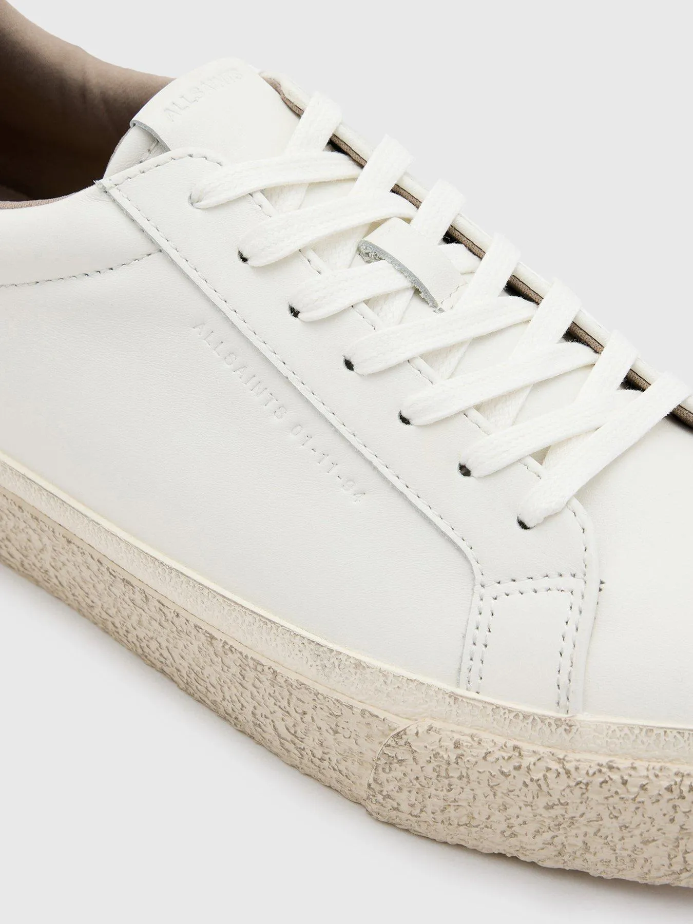 AllSaints Klop Vulcanised Leather Sneaker - White