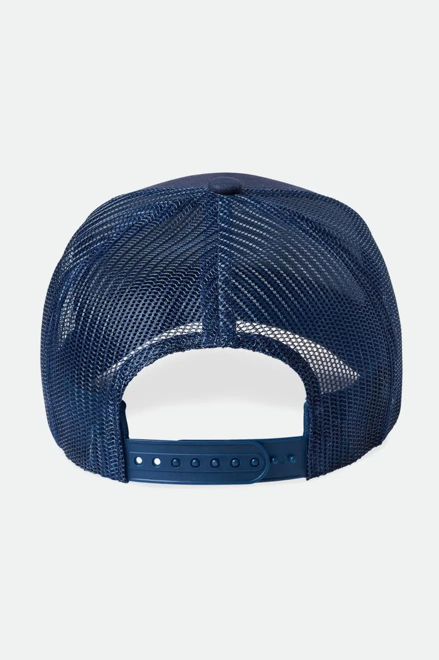 Alpha Block Netplus MP Trucker Hat - Washed Navy/Washed Navy