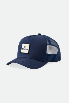 Alpha Block Netplus MP Trucker Hat - Washed Navy/Washed Navy