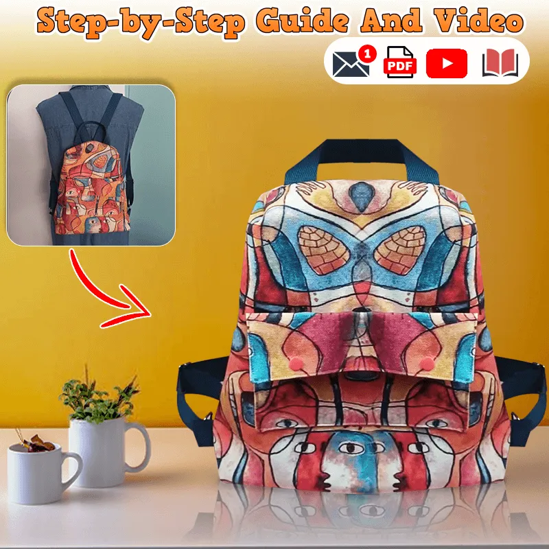 Anti-Theft Backpack PDF Download Pattern  (3 sizes included)