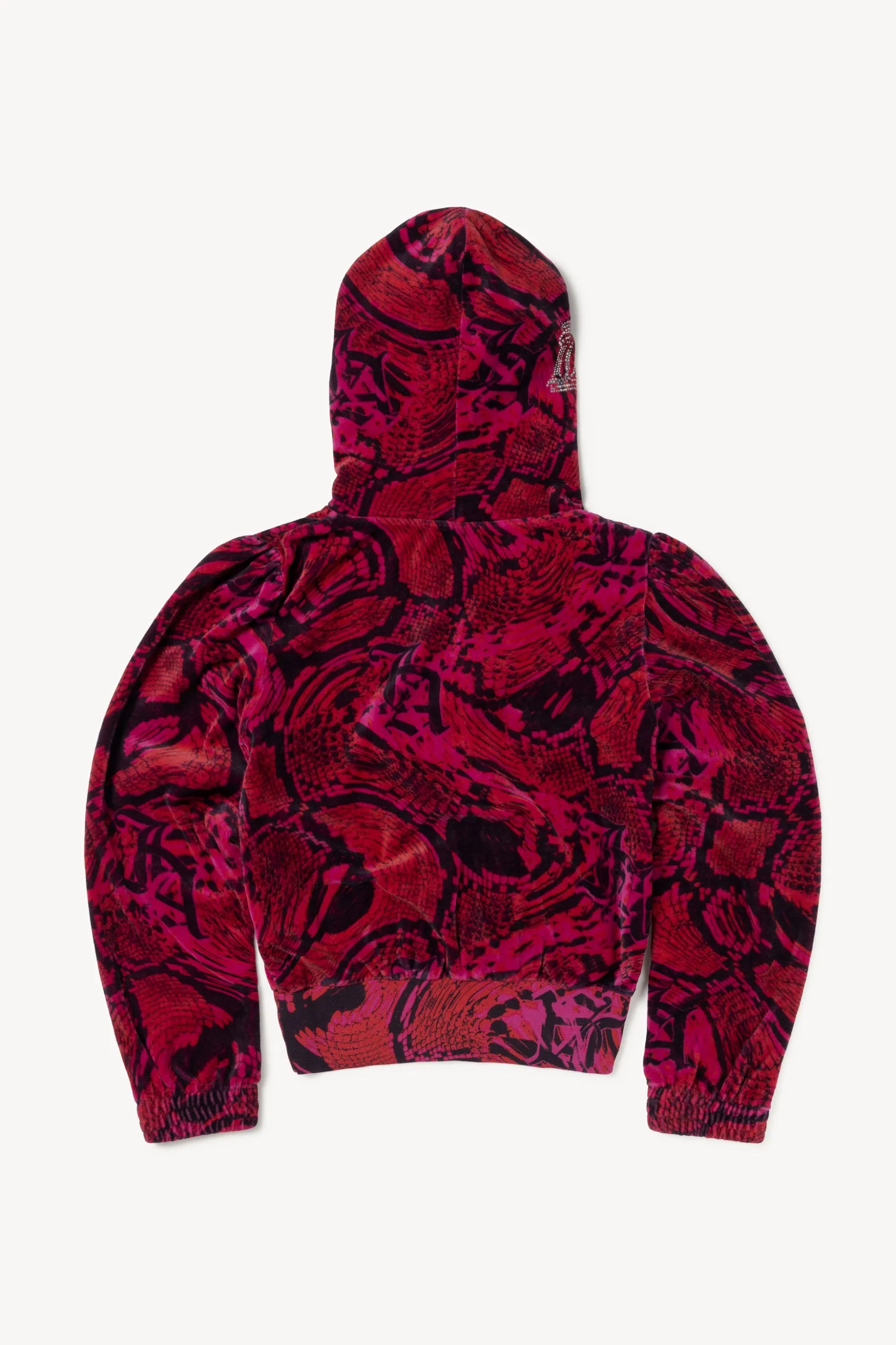 Aries x Juicy Couture Psysnake Shrunken Zip Through Hoodie