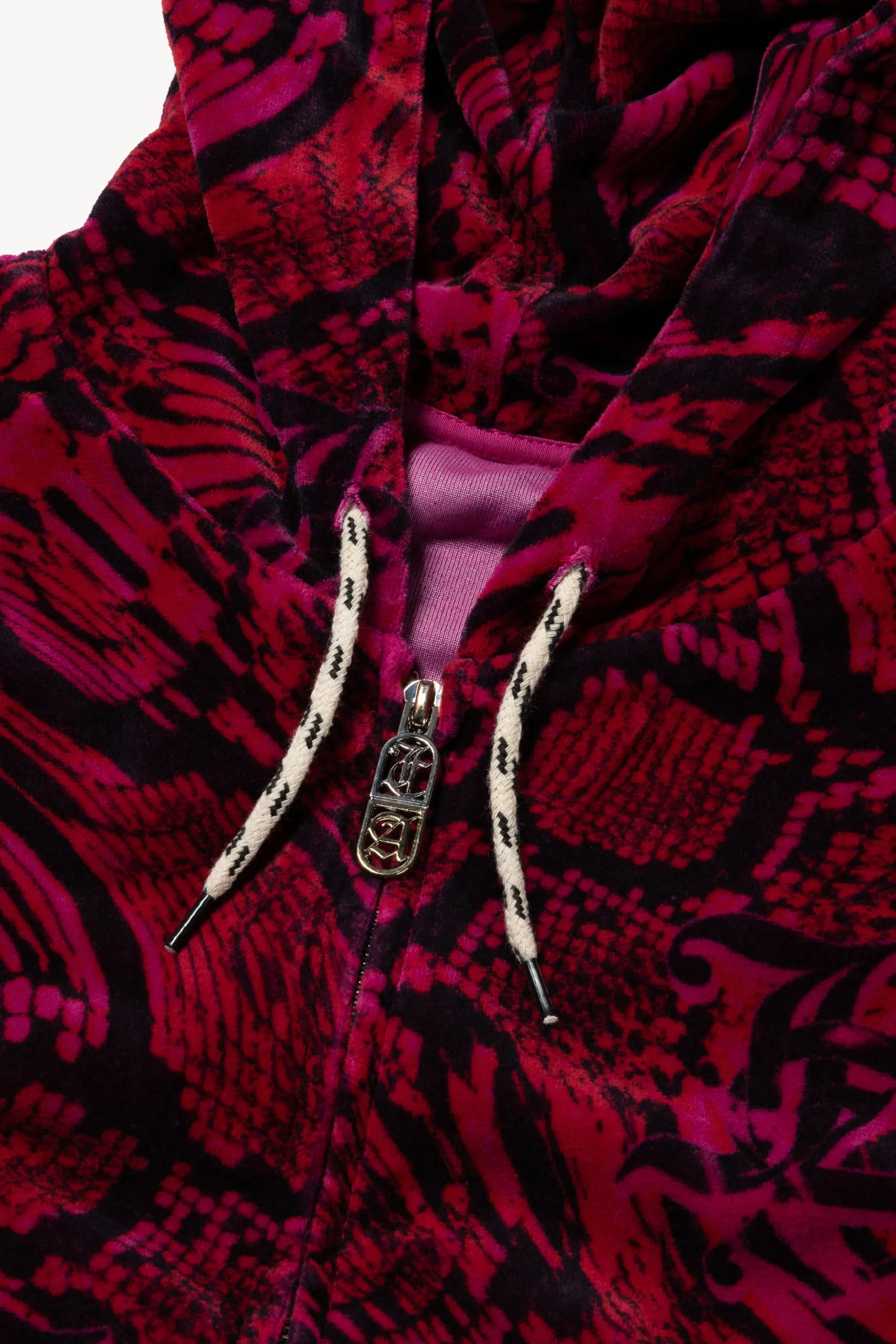 Aries x Juicy Couture Psysnake Shrunken Zip Through Hoodie