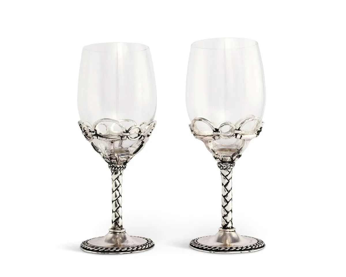 Arthur Court Equestrian Wine Glasses