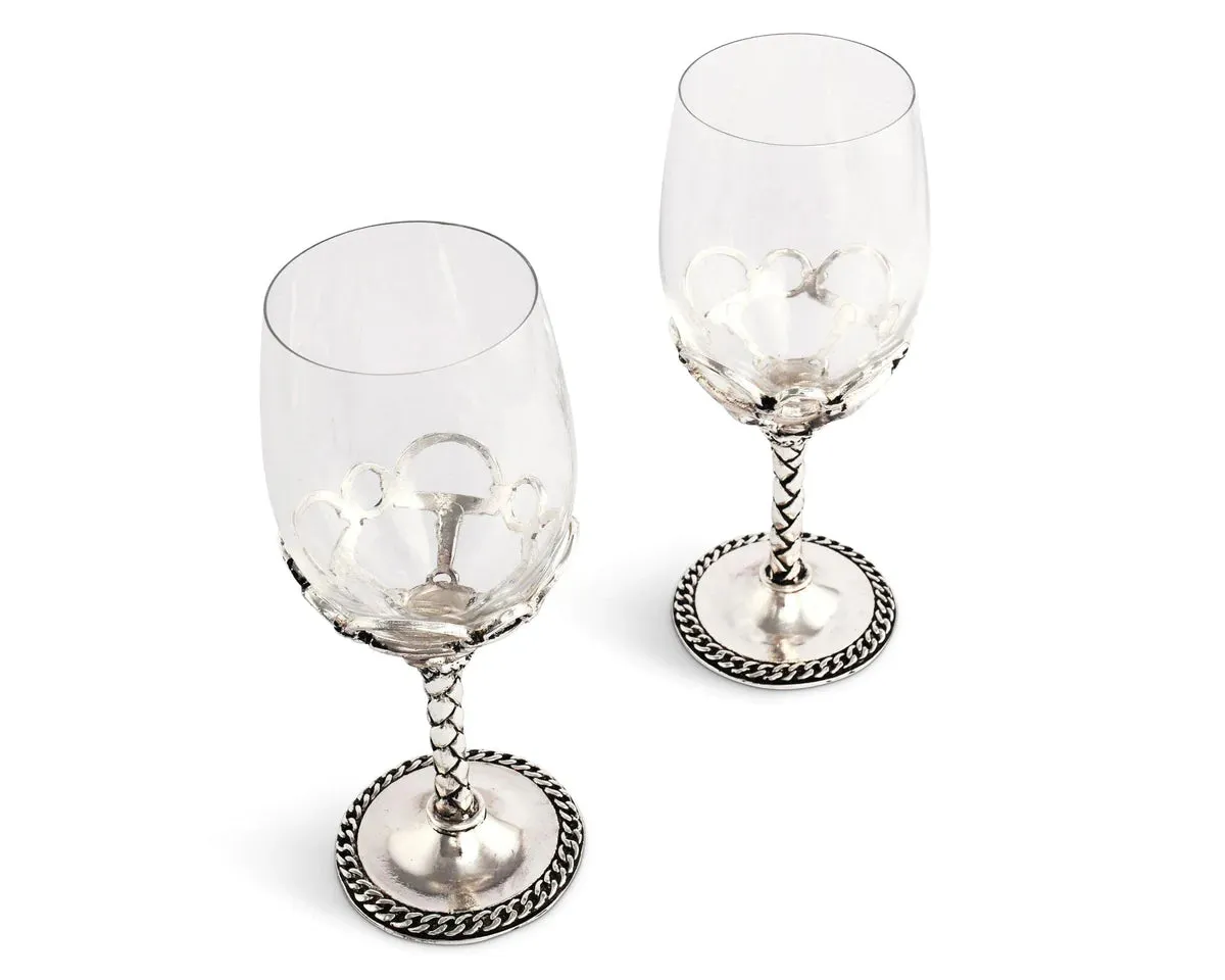 Arthur Court Equestrian Wine Glasses