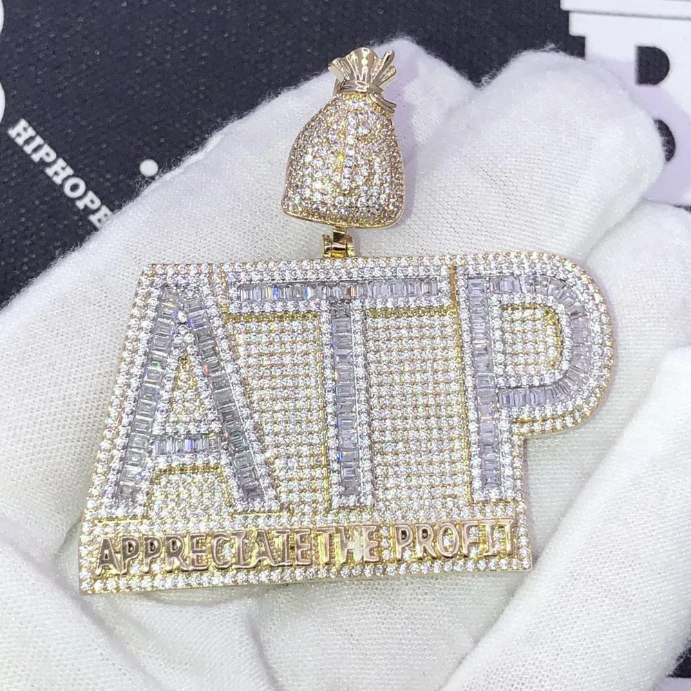 ATP Appreciate The Profit Baguette VVS CZ Iced Out Pendant