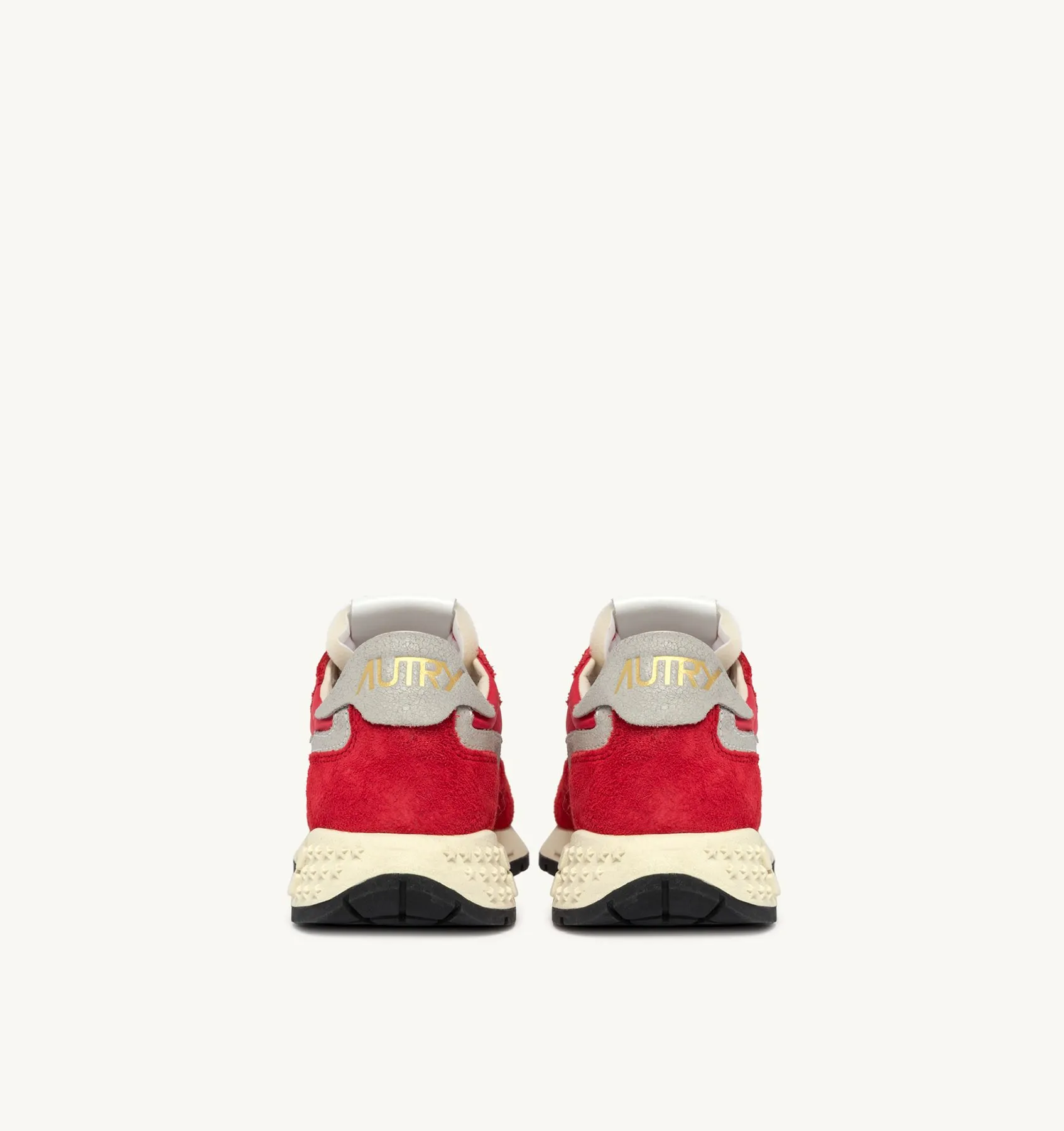 AUTRY SNEAKERS MAN  REELWIND LOW SNEAKERS IN RED NYLON AND SUEDE