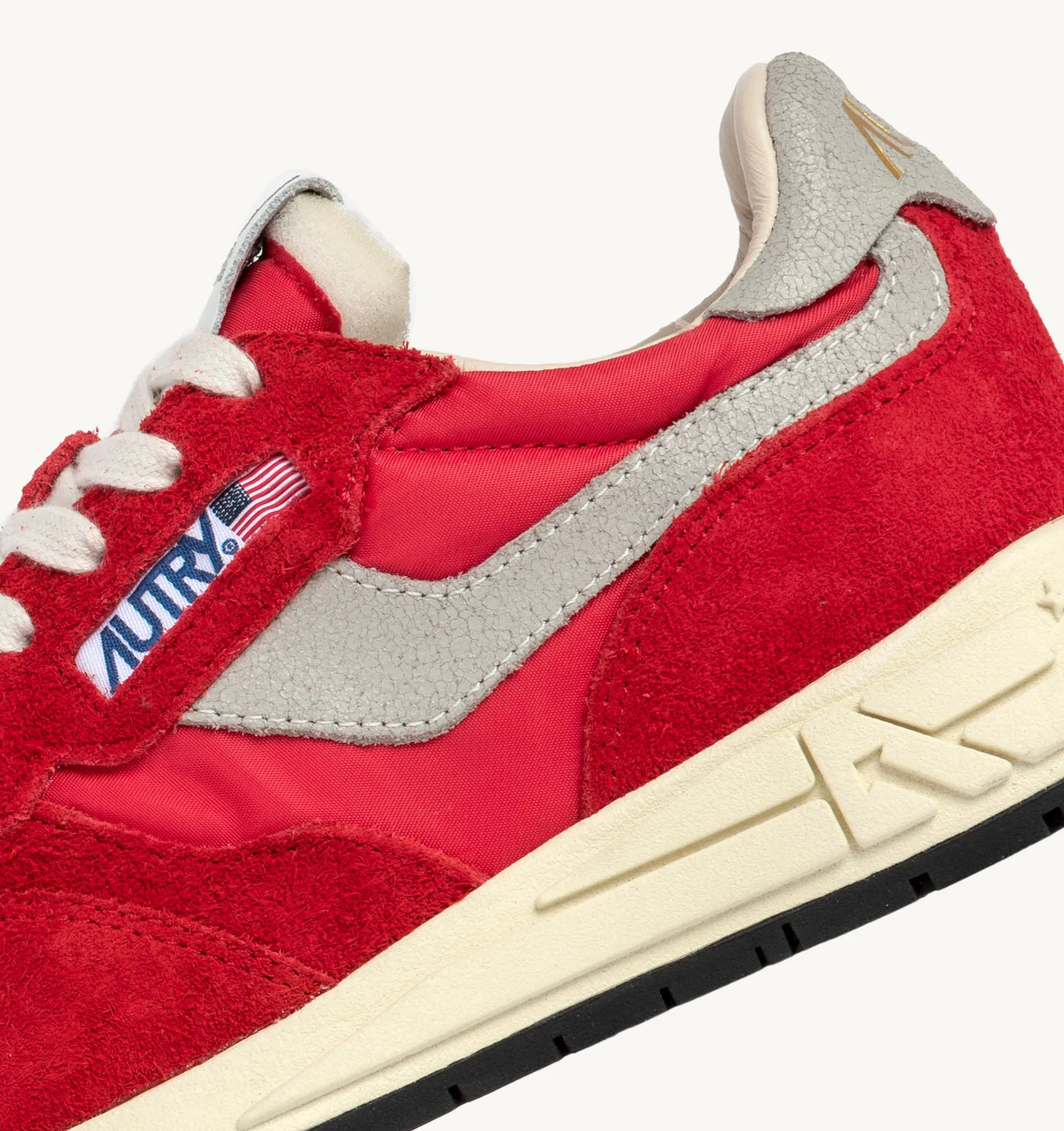 AUTRY SNEAKERS MAN  REELWIND LOW SNEAKERS IN RED NYLON AND SUEDE