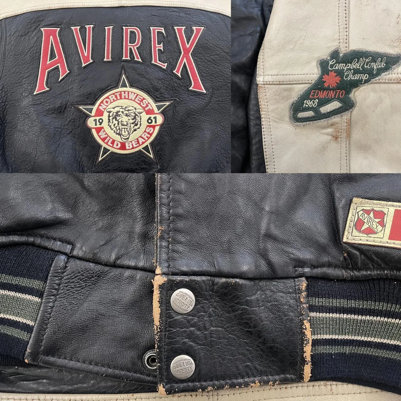 Avirex Leather Varsity Jacket