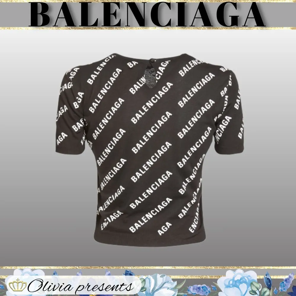 BALENCIAGA  |Crew Neck Casual Style Street Style Cotton Short Sleeves