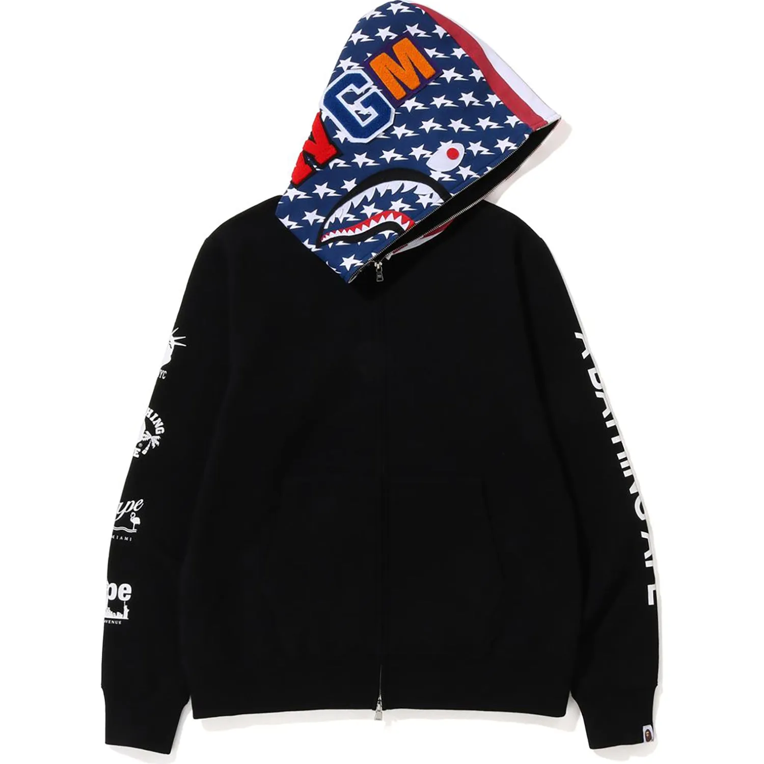 BAPE US LIMITED COLLECTION SHARK FULL ZIP HOODIE MENS