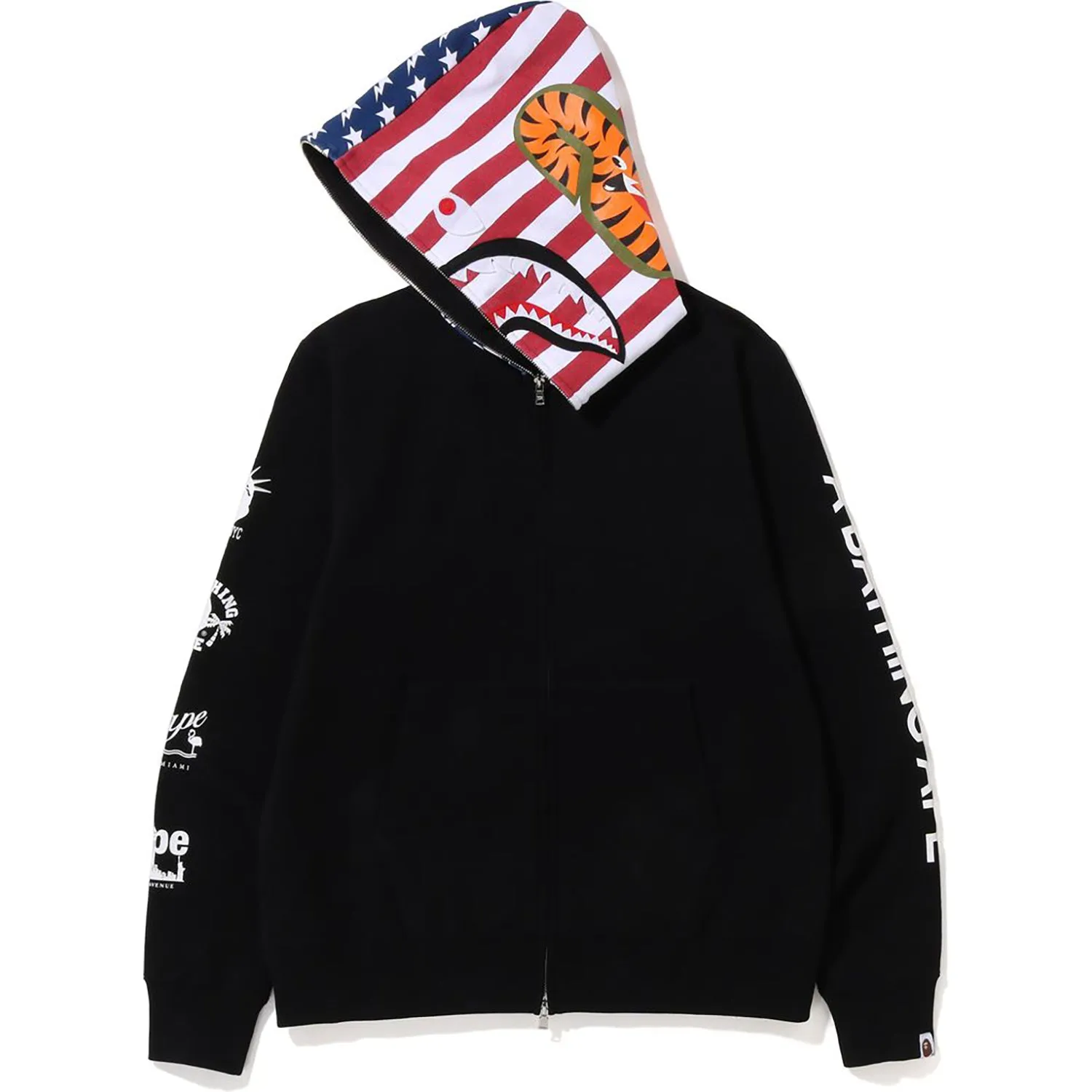 BAPE US LIMITED COLLECTION SHARK FULL ZIP HOODIE MENS