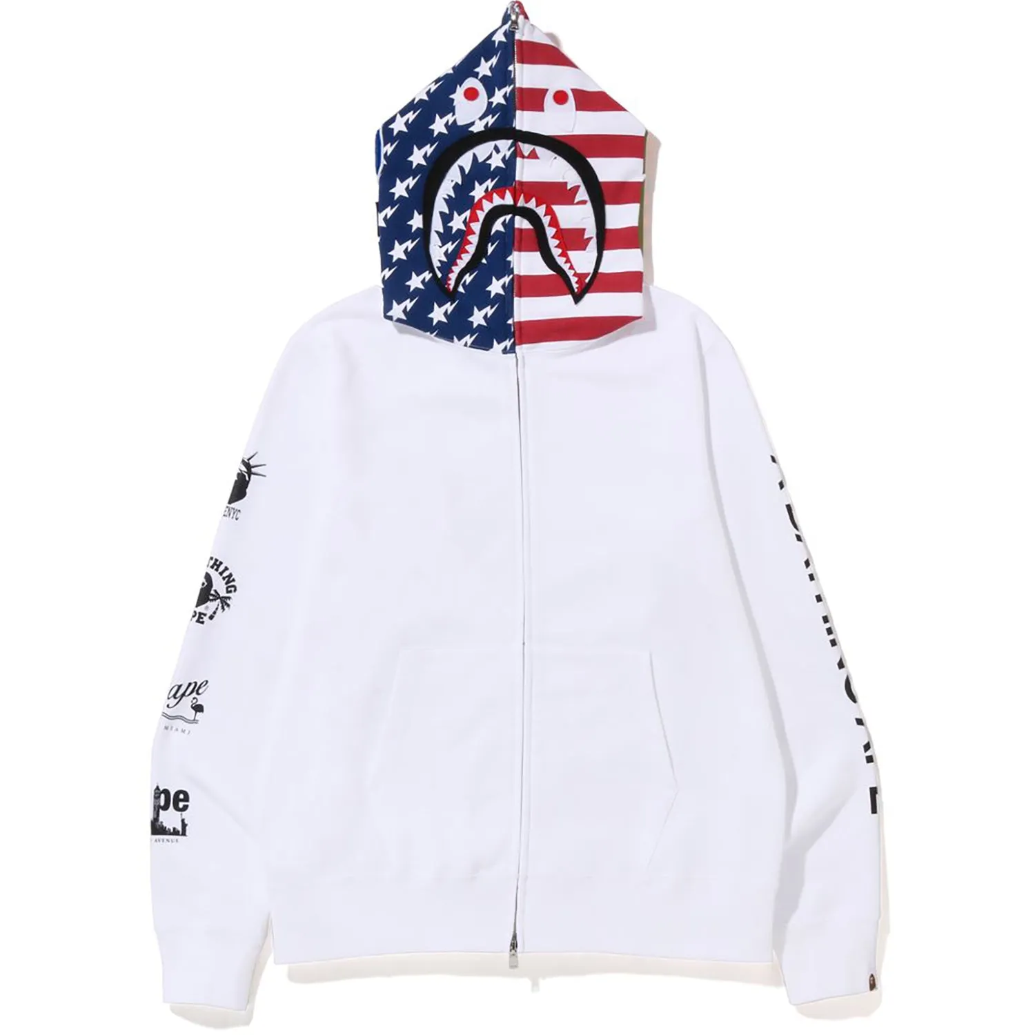 BAPE US LIMITED COLLECTION SHARK FULL ZIP HOODIE MENS