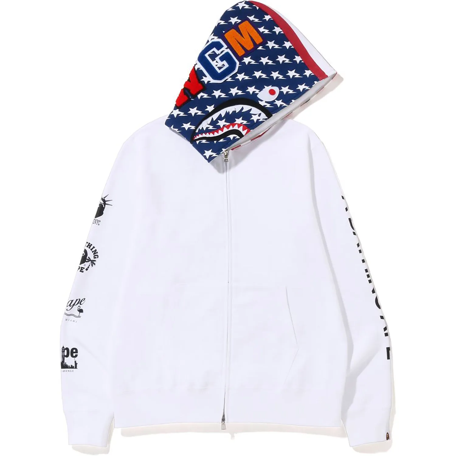 BAPE US LIMITED COLLECTION SHARK FULL ZIP HOODIE MENS