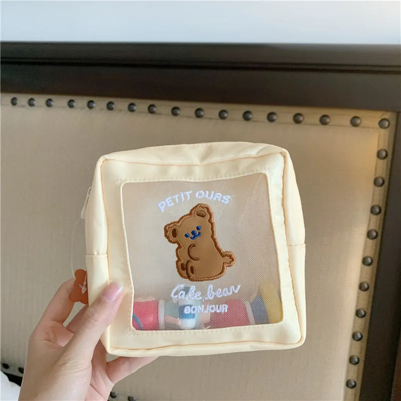 Bear makeup bag travel bag