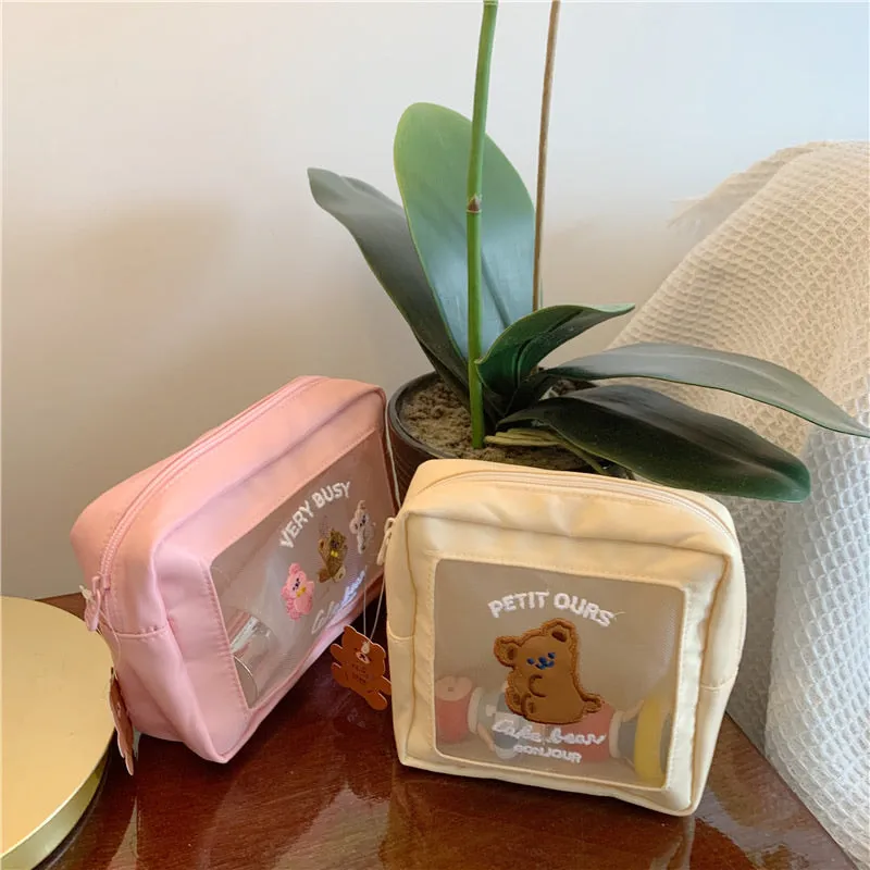 Bear makeup bag travel bag