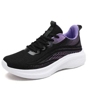 Black flyknit stripe texture pattern casual shoe sneaker