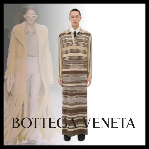 BOTTEGA VENETA  |Striped linen polo dress