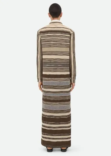 BOTTEGA VENETA  |Striped linen polo dress