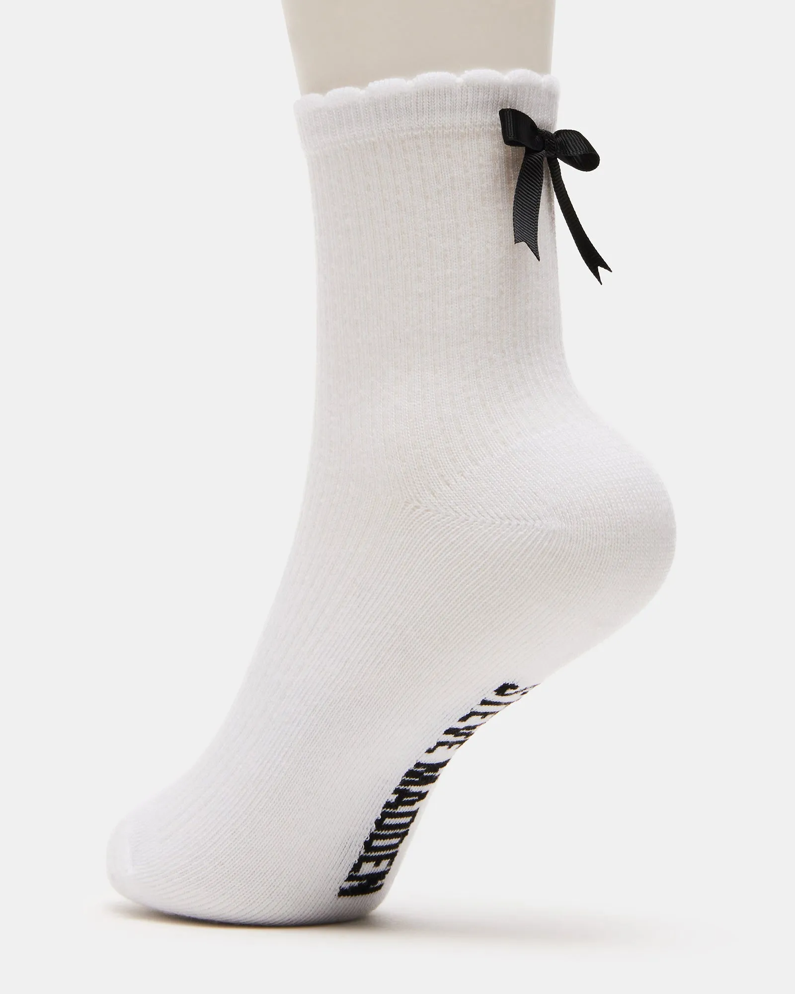 BOW SOCKS WHITE