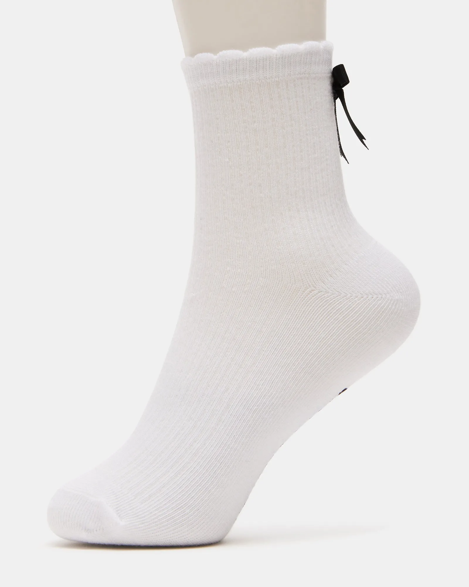 BOW SOCKS WHITE