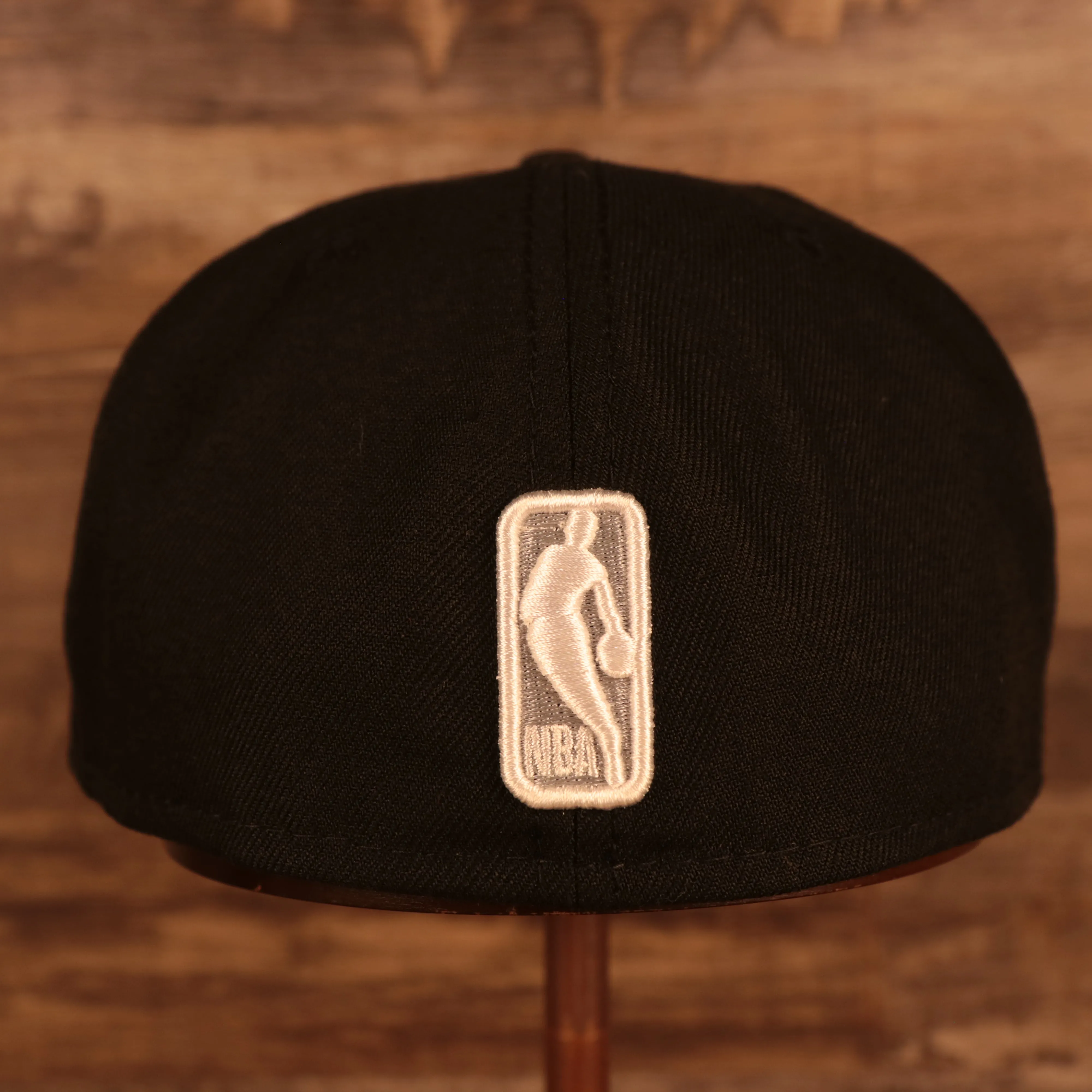 Brooklyn Nets City Cluster Side Patch Gray Bottom Black 59Fifty Fitted Cap