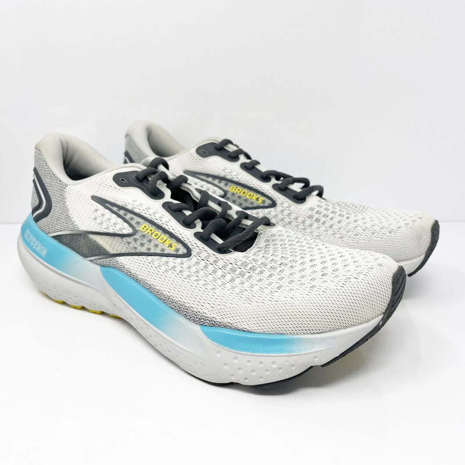 Brooks Mens Glycerin 21 1104191D184 Gray Running Shoes Sneaker Size 9 D