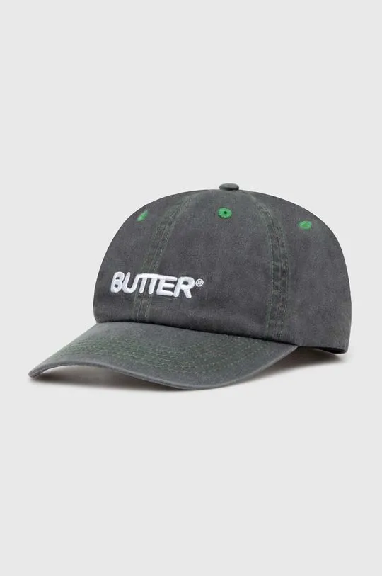 Butter Goods cotton baseball cap Rounded Logo 6 Panel Cap green color BGQ1247004