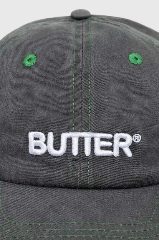 Butter Goods cotton baseball cap Rounded Logo 6 Panel Cap green color BGQ1247004