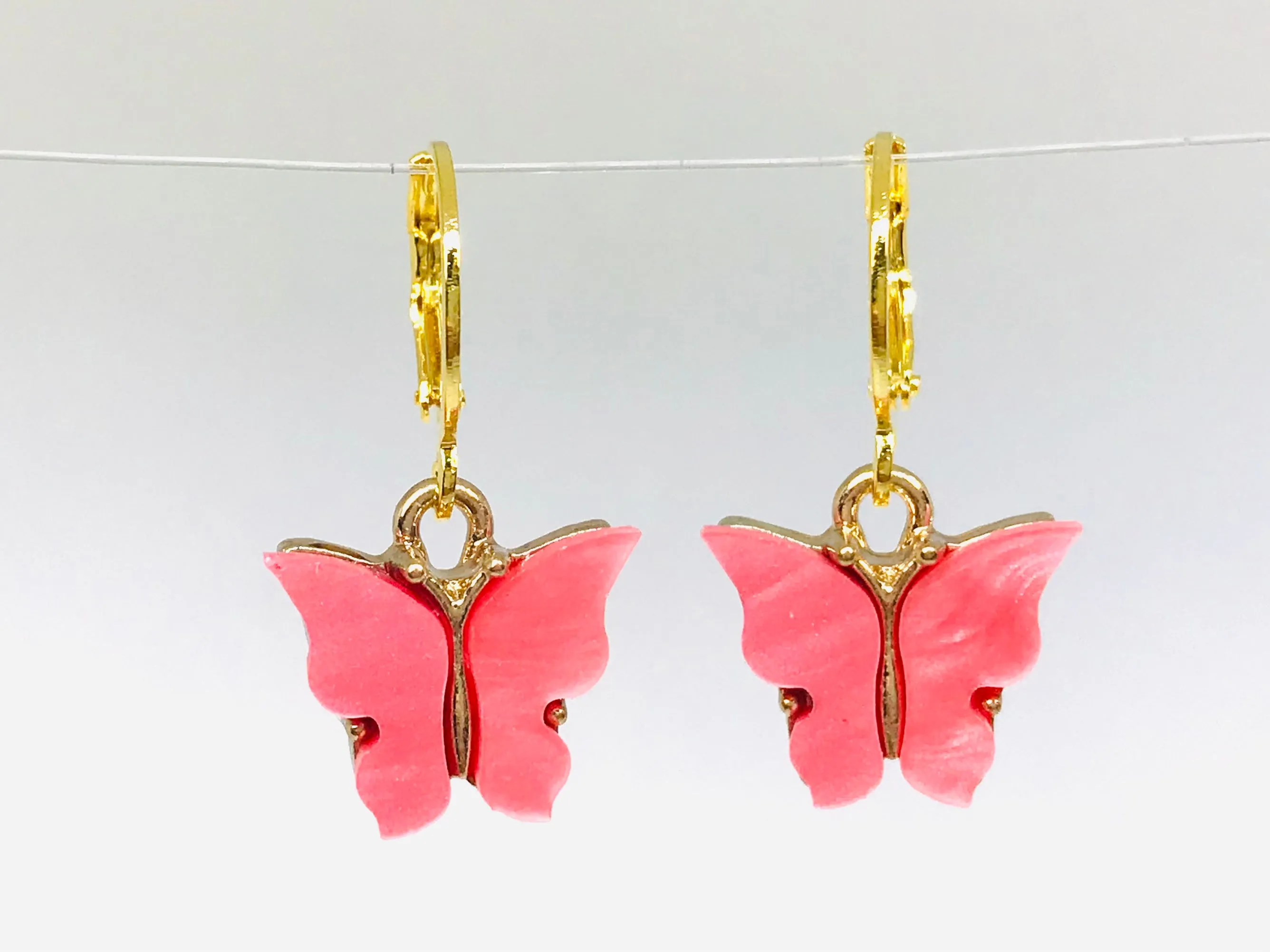 Butterfly Earrings, Mariposa Huggie Earrings, Pearl Butterfly Gift