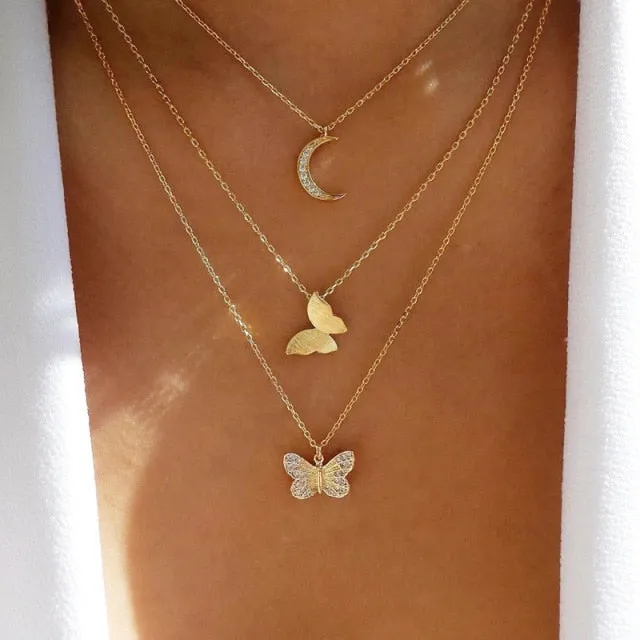 Butterfly Pendants Necklace