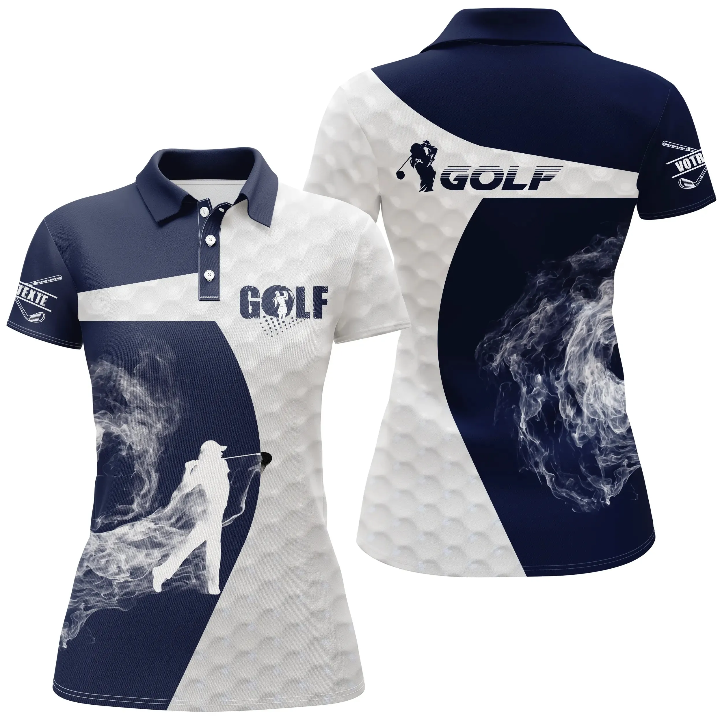 Cadeau Original Personnalisé Golfeur, Polo de Sport Homme Femme, Polo à Séchage Rapide, Impression Golfeur Club de Golf - CTS110