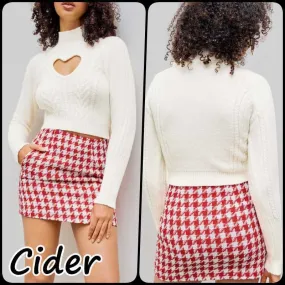 Cider  |Heart Casual Style Nylon Long Sleeves Plain High-Neck