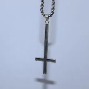 Classic Inverted Satanic Cross Pendant Necklace