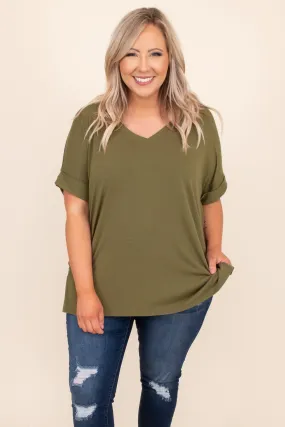 Comfy Travels Top, Olive